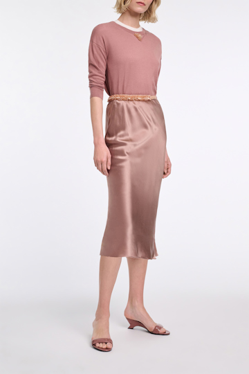 Dorothee Schumacher Rundhalspullover mit Embroidery burnt tan