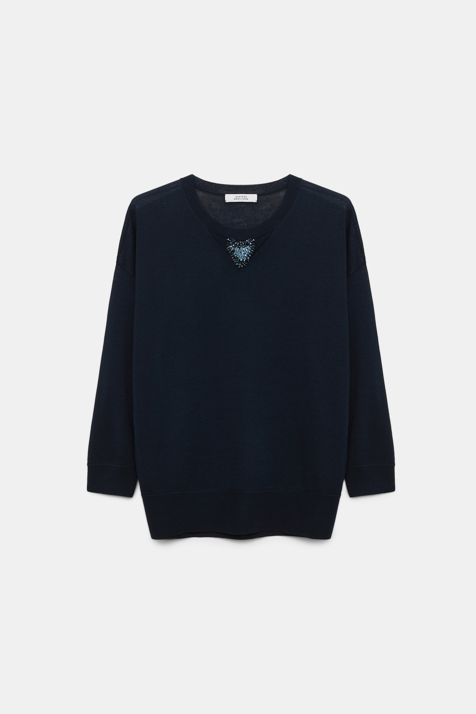 Dorothee Schumacher Rundhalspullover mit Embroidery dark navy