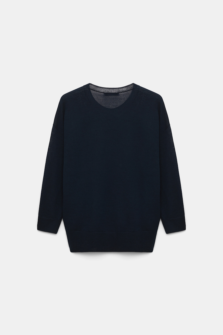 Dorothee Schumacher Rundhalspullover mit Embroidery dark navy