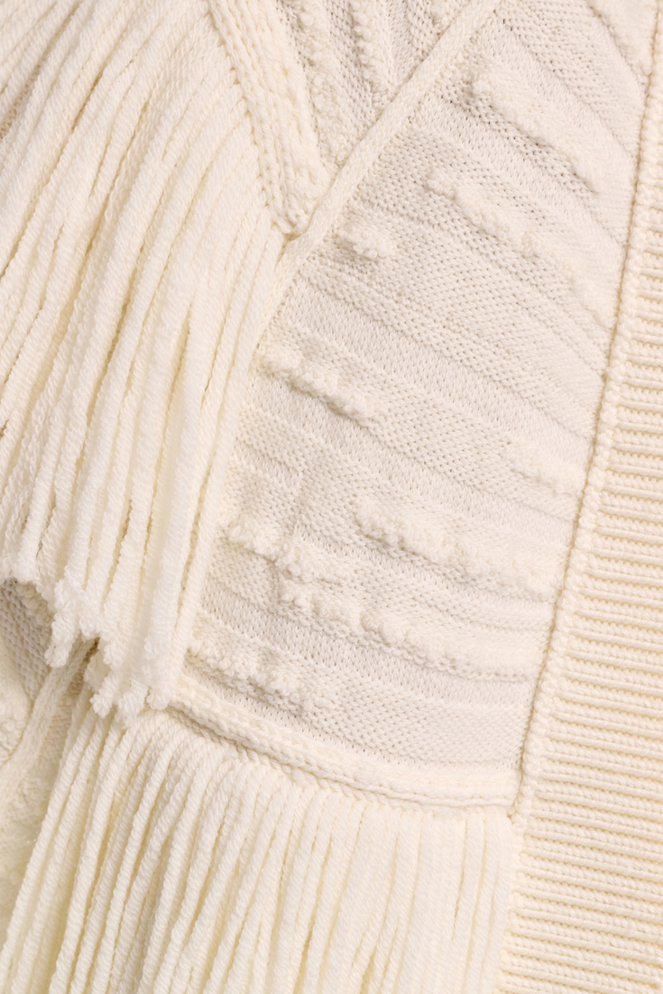 Dorothee Schumacher Cape-Cardigan mit Fransen camellia white