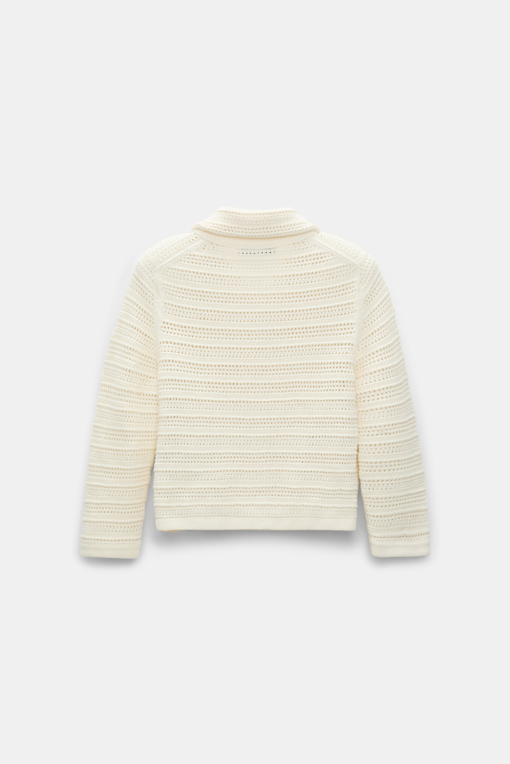 Dorothee Schumacher Verkürzte Jacke mit Pointelle-Struktur creamwhite