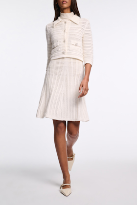 Dorothee Schumacher Rock mit grafischer Pointelle-Struktur creamwhite