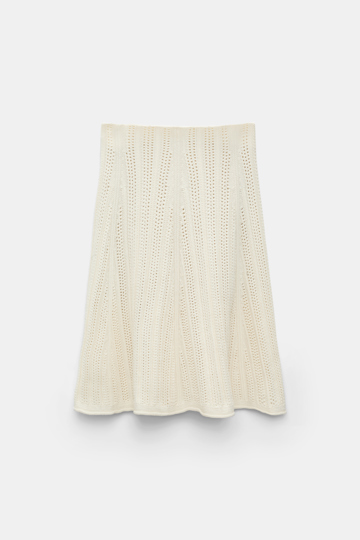 Dorothee Schumacher Rock mit grafischer Pointelle-Struktur creamwhite