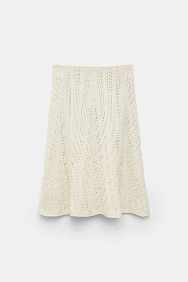Dorothee Schumacher Rock mit grafischer Pointelle-Struktur creamwhite