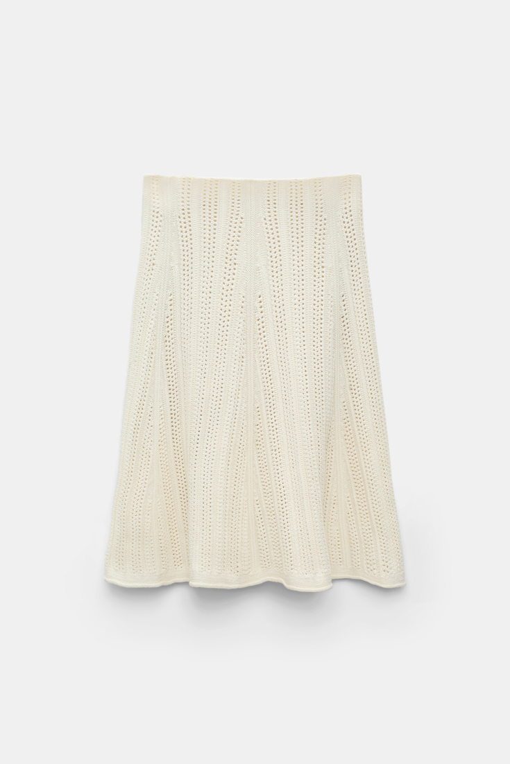 Dorothee Schumacher Rock mit grafischer Pointelle-Struktur creamwhite