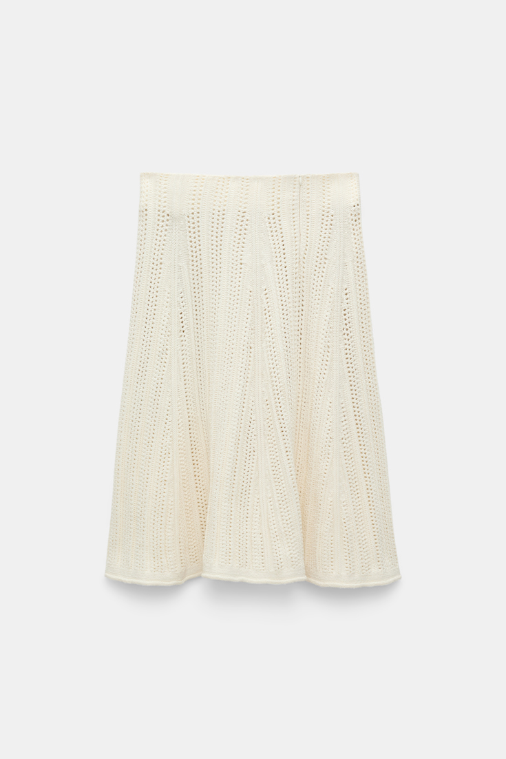 Dorothee Schumacher Rock mit grafischer Pointelle-Struktur creamwhite