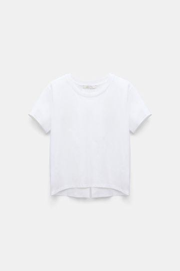 Dorothee Schumacher Rundhalsshirt mit Schleifendetails am Rücken pure white