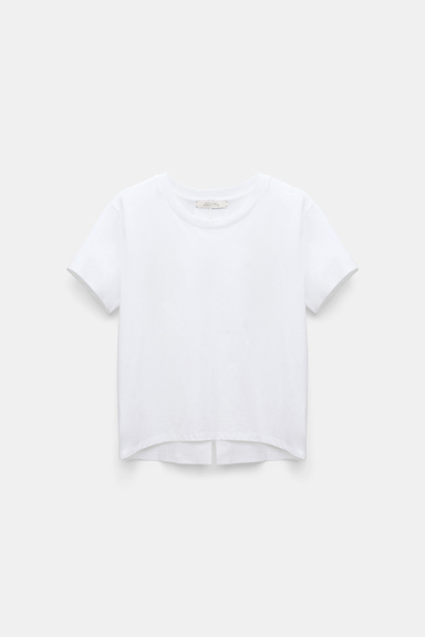 Dorothee Schumacher Rundhalsshirt mit Schleifendetails am Rücken pure white