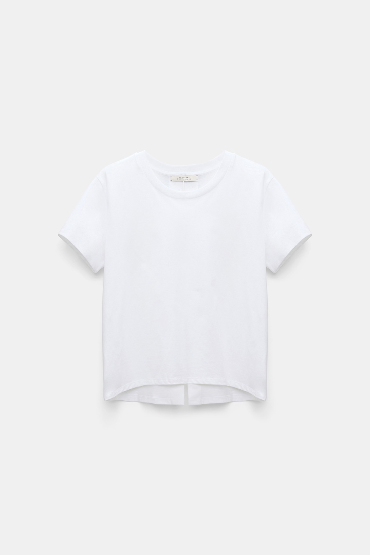 Dorothee Schumacher Rundhalsshirt mit Schleifendetails am Rücken pure white
