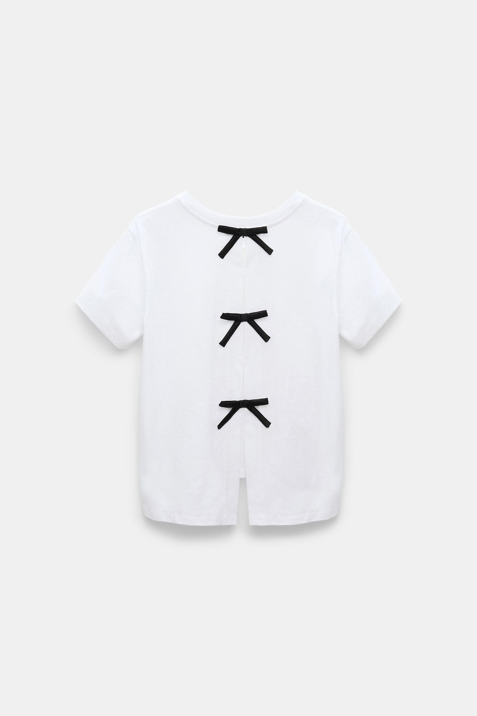 Dorothee Schumacher Rundhalsshirt mit Schleifendetails am Rücken pure white