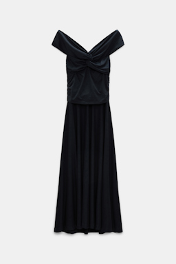 Dorothee Schumacher Kleid mit drapiertem Knotendetail dark navy