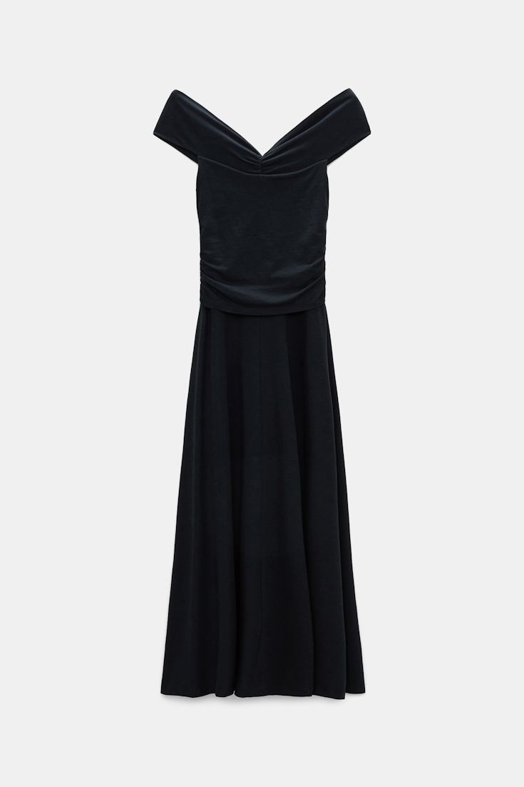 Dorothee Schumacher Kleid mit drapiertem Knotendetail dark navy
