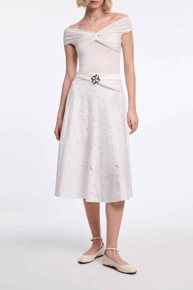 Dorothee Schumacher Drapiertes Top mit Knoten-Detail eggshell