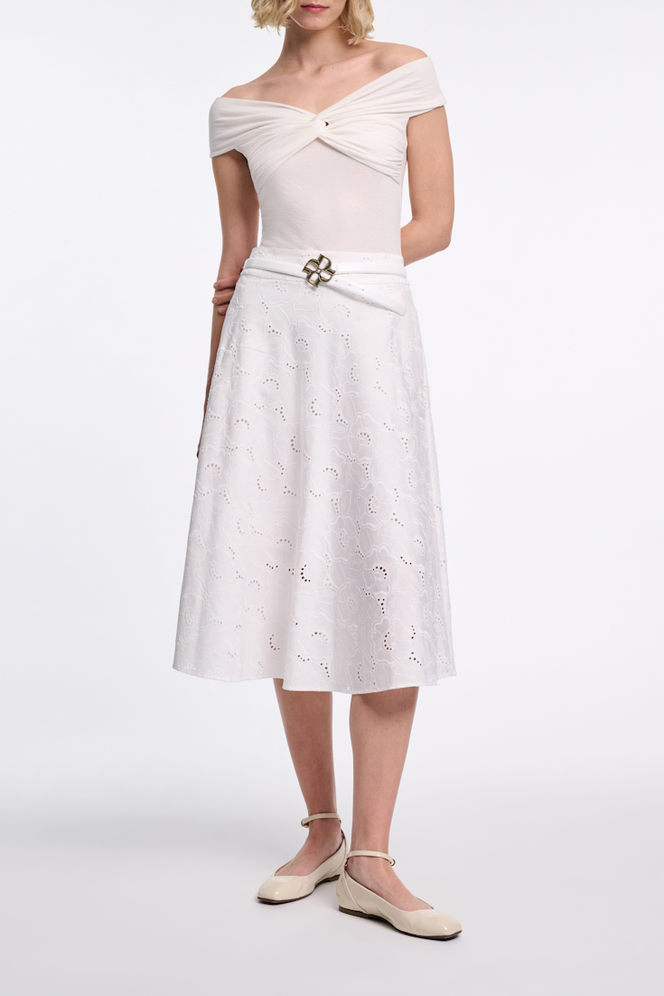 Dorothee Schumacher Drapiertes Top mit Knoten-Detail eggshell