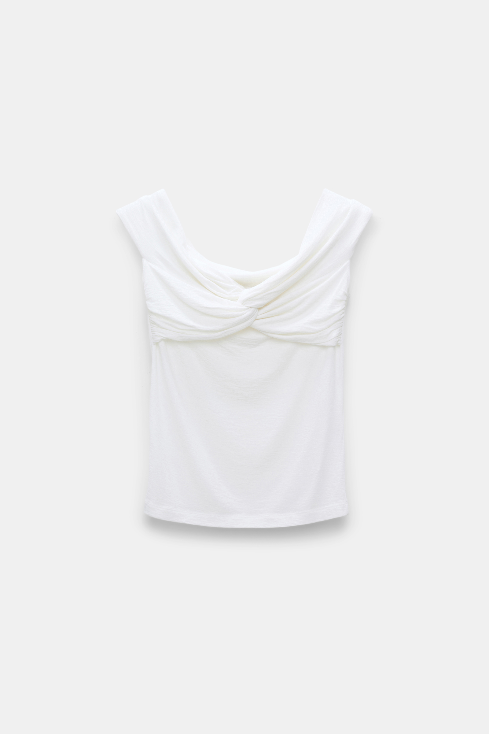 Dorothee Schumacher Drapiertes Top mit Knoten-Detail eggshell