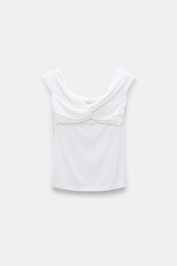 Dorothee Schumacher Drapiertes Top mit Knoten-Detail eggshell