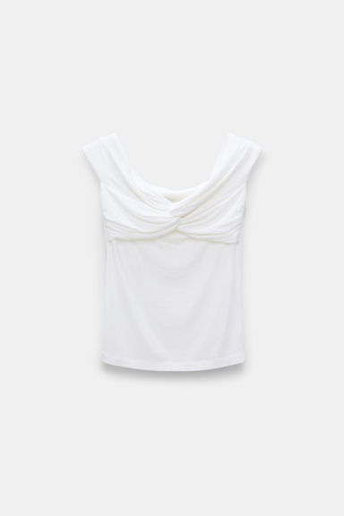 Dorothee Schumacher Drapiertes Top mit Knoten-Detail eggshell