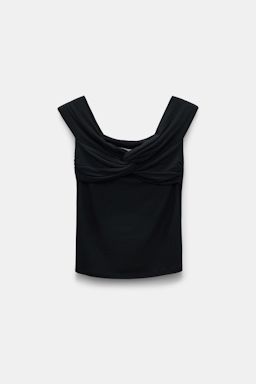 Dorothee Schumacher Drapiertes Top mit Knoten-Detail pure black