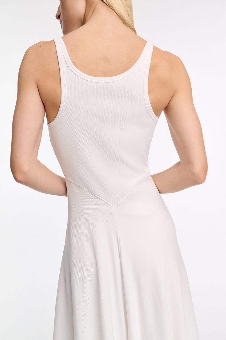 Dorothee Schumacher Maxikleid in Ripp-Optik pure white