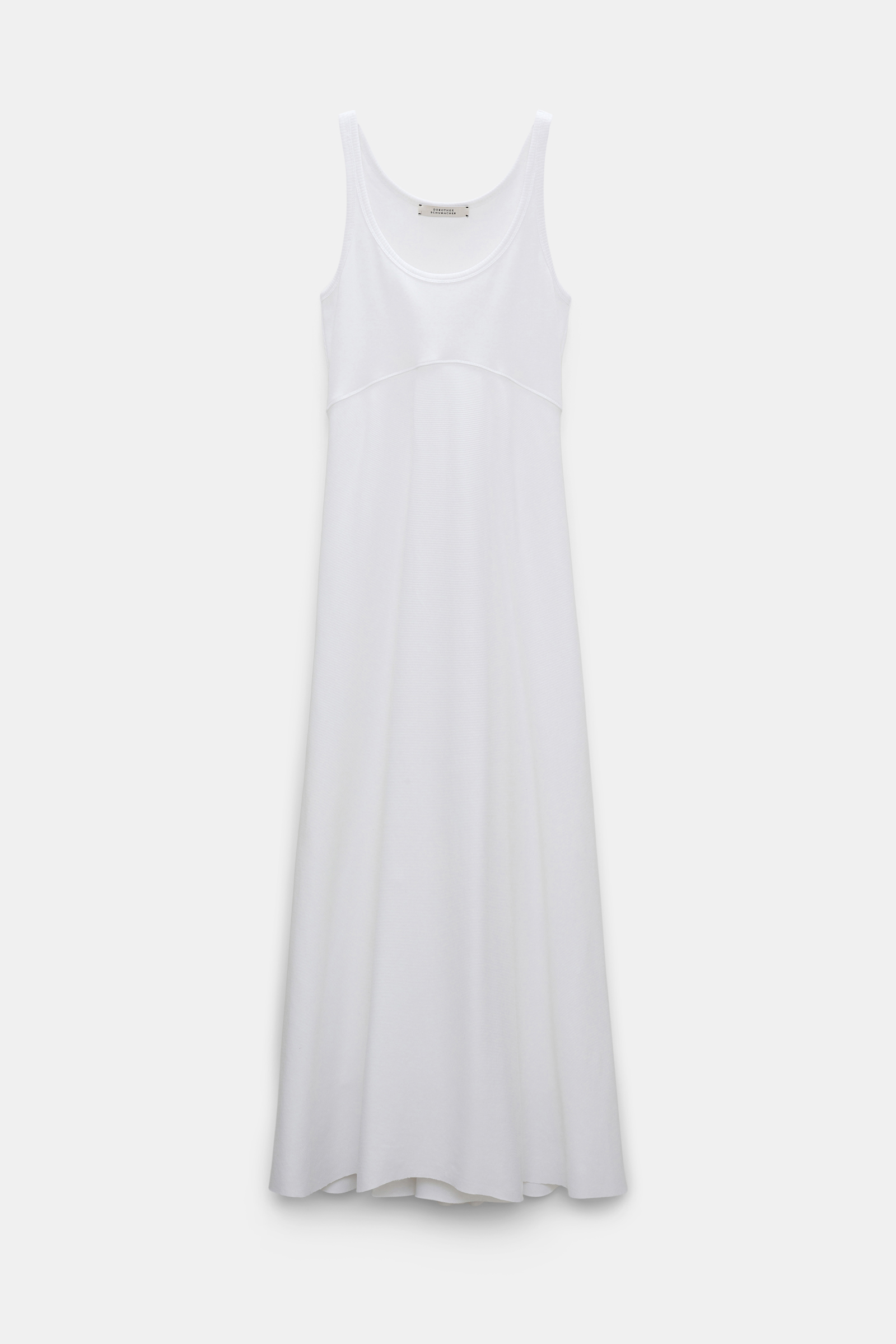 Dorothee Schumacher Maxikleid in Ripp-Optik pure white