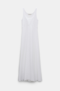 Dorothee Schumacher Maxikleid in Ripp-Optik pure white