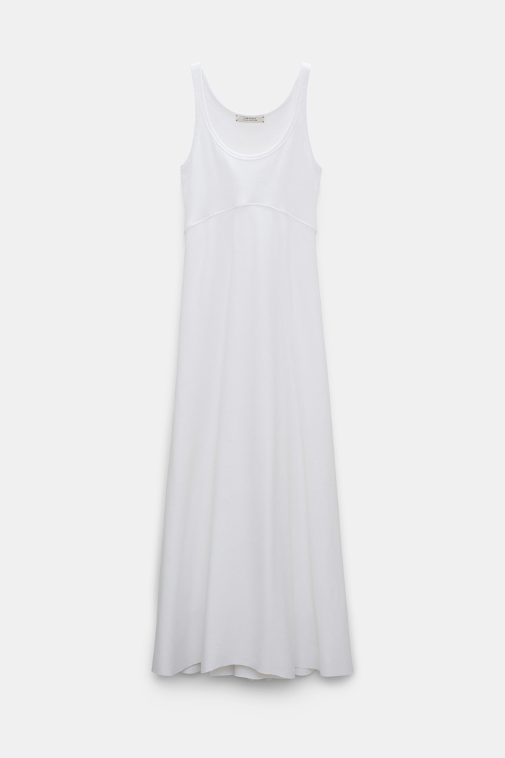 Dorothee Schumacher Maxikleid in Ripp-Optik pure white