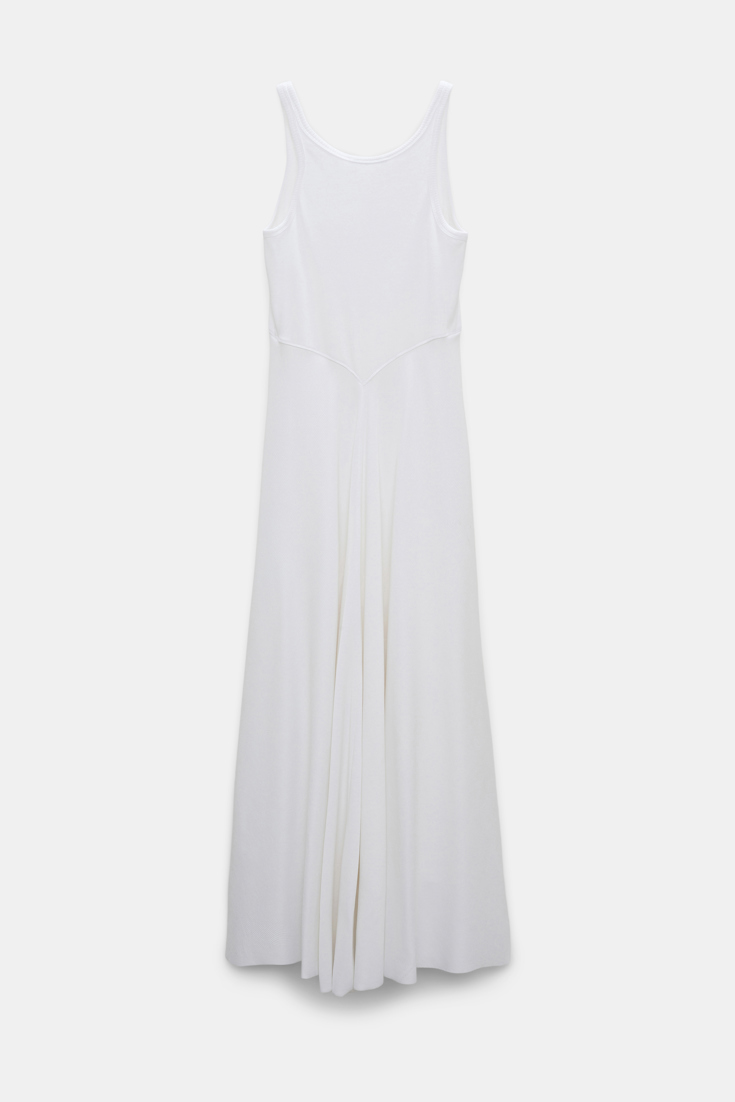 Dorothee Schumacher Maxikleid in Ripp-Optik pure white