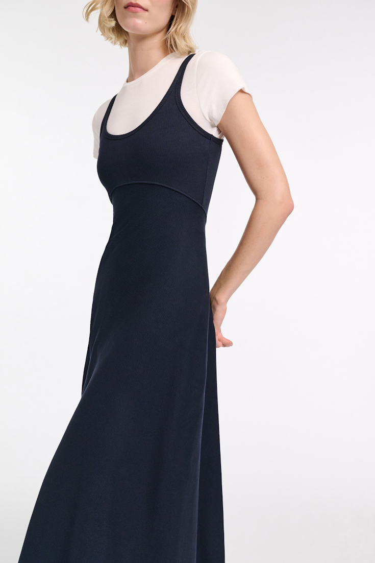 Dorothee Schumacher Fit and flare maxi dress dark navy