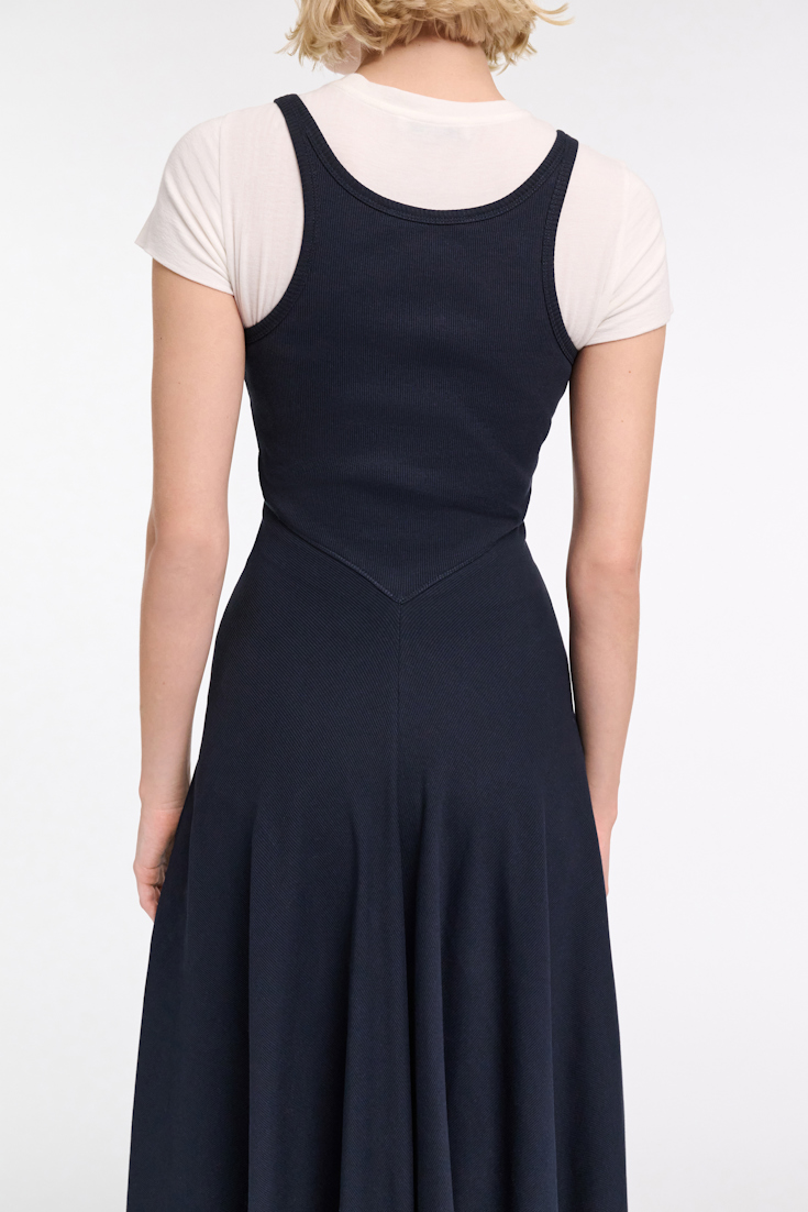 Dorothee Schumacher Fit and flare maxi dress dark navy