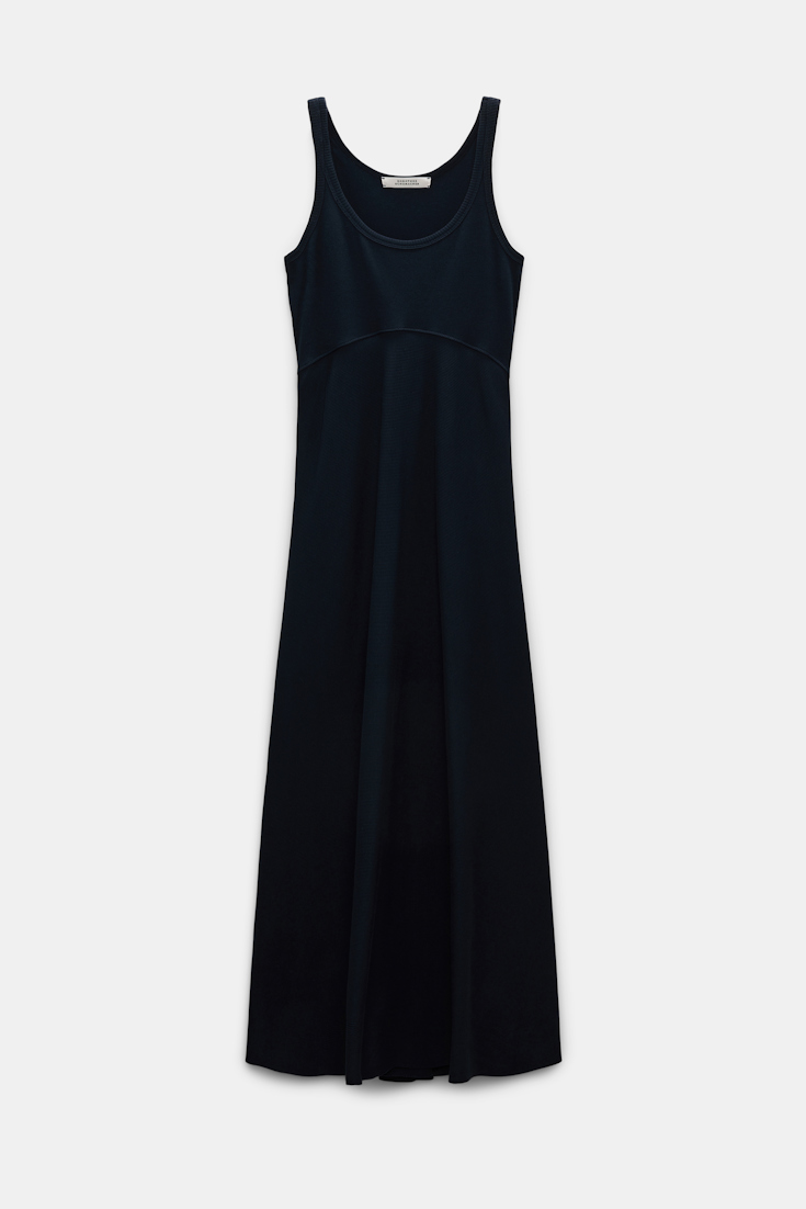 Dorothee Schumacher Fit and flare maxi dress dark navy