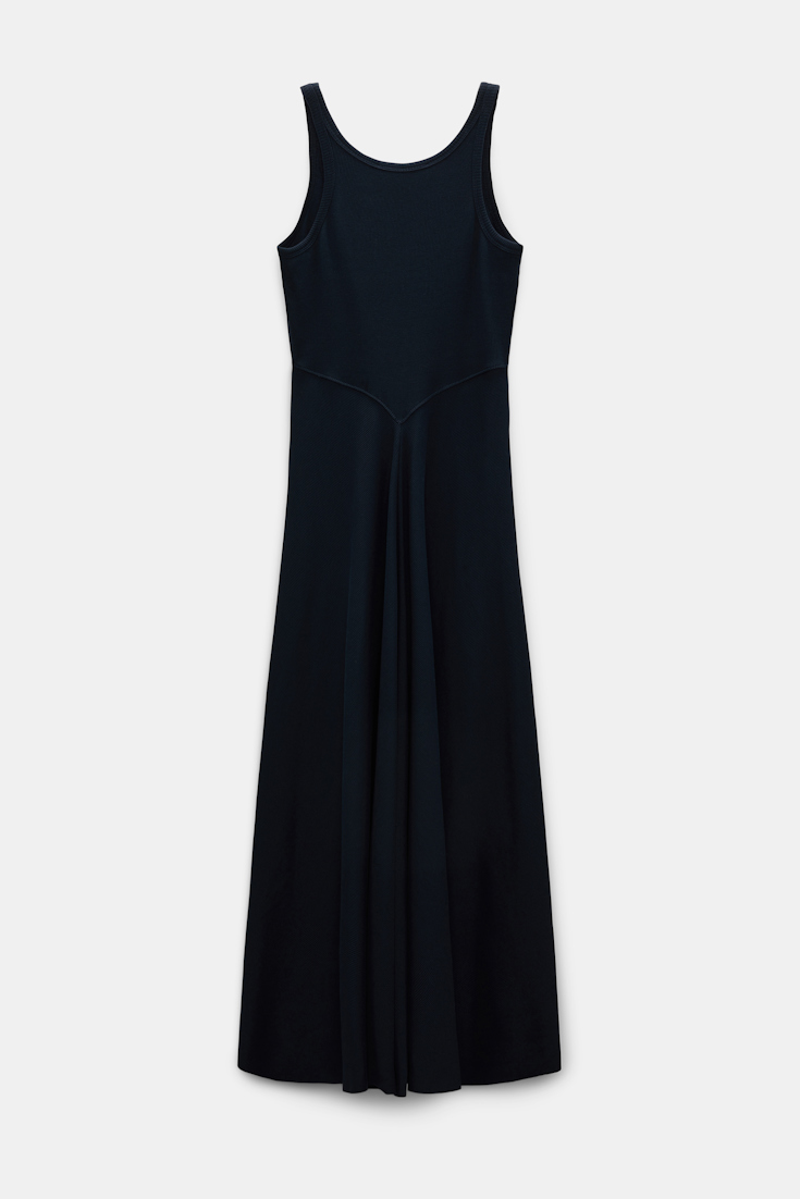 Dorothee Schumacher Fit and flare maxi dress dark navy