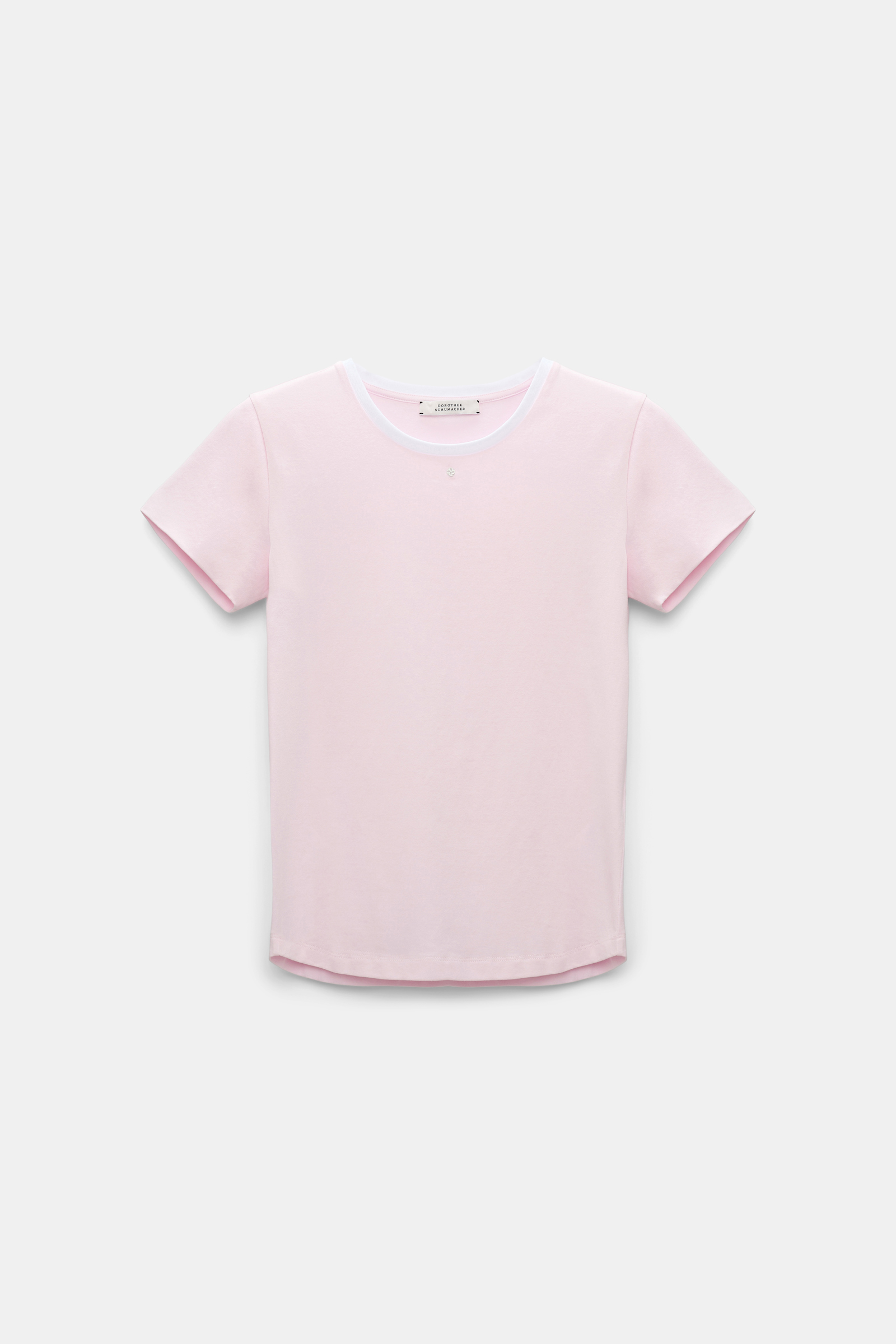 Dorothee Schumacher Rundhalsshirt mit kontrastierendem Bündchen und D-Rose Detail shadow candy