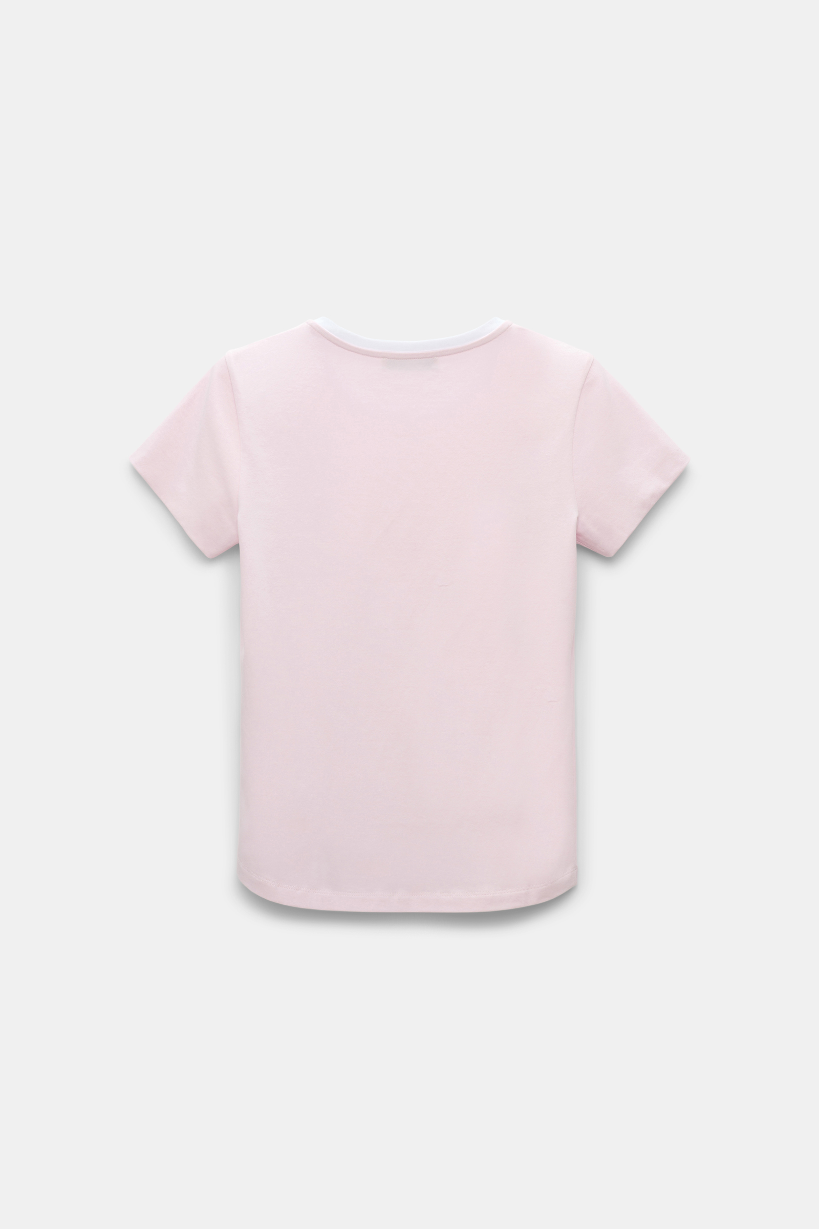 Dorothee Schumacher Rundhalsshirt mit kontrastierendem Bündchen und D-Rose Detail shadow candy