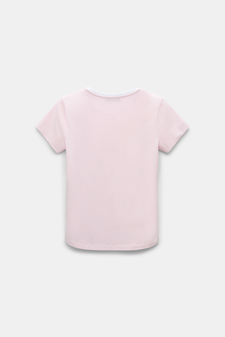 Dorothee Schumacher Rundhalsshirt mit kontrastierendem Bündchen und D-Rose Detail shadow candy