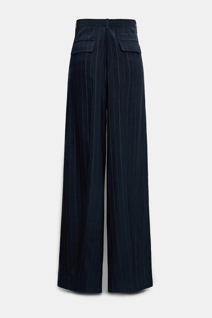 Dorothee Schumacher Pinstripe Hose mit Bundfalten blue night