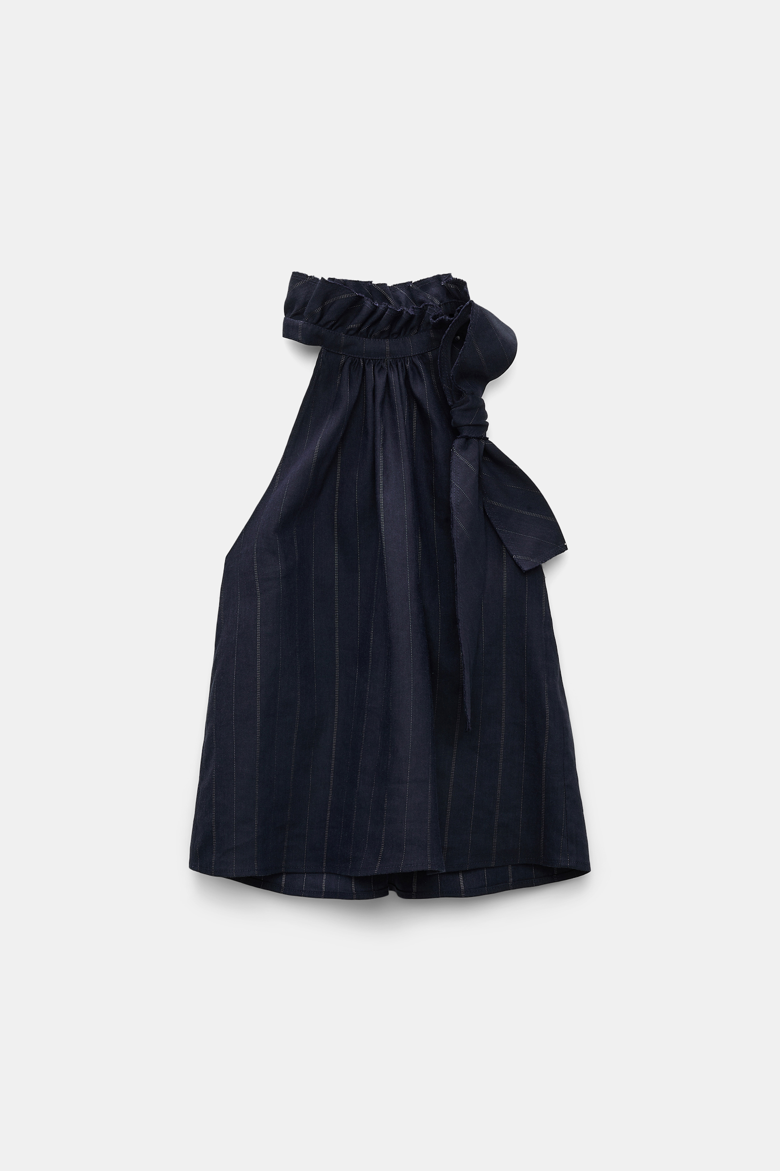 Dorothee Schumacher Pinstripe Top mit Schleifen-Detail blue night