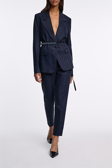Dorothee Schumacher Pinstripe Blazer blue night