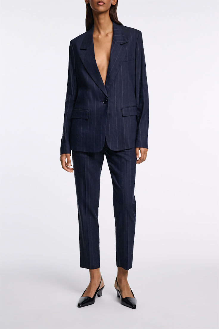 Dorothee Schumacher Pinstripe Blazer blue night
