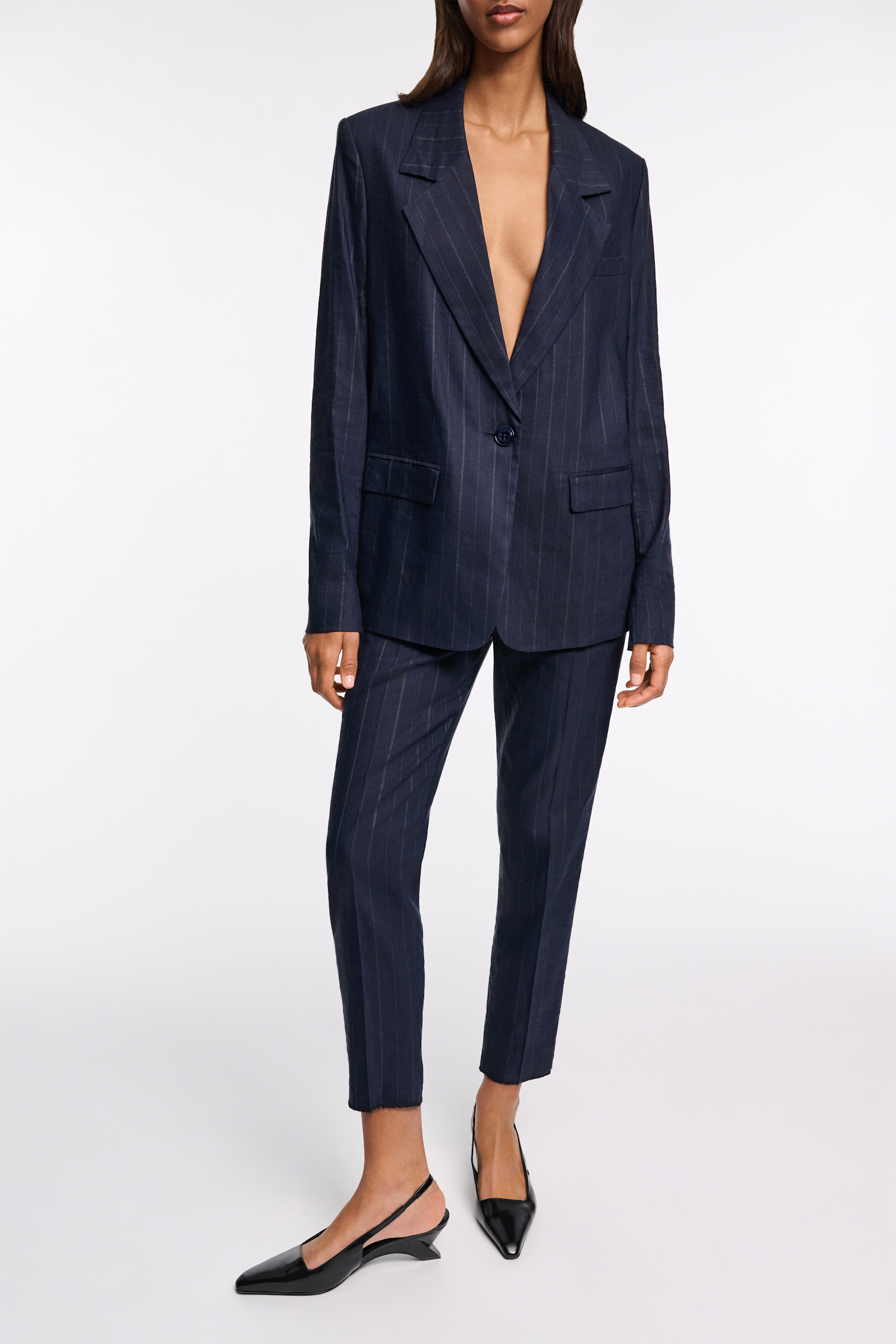 Dorothee Schumacher Pinstripe Blazer blue night