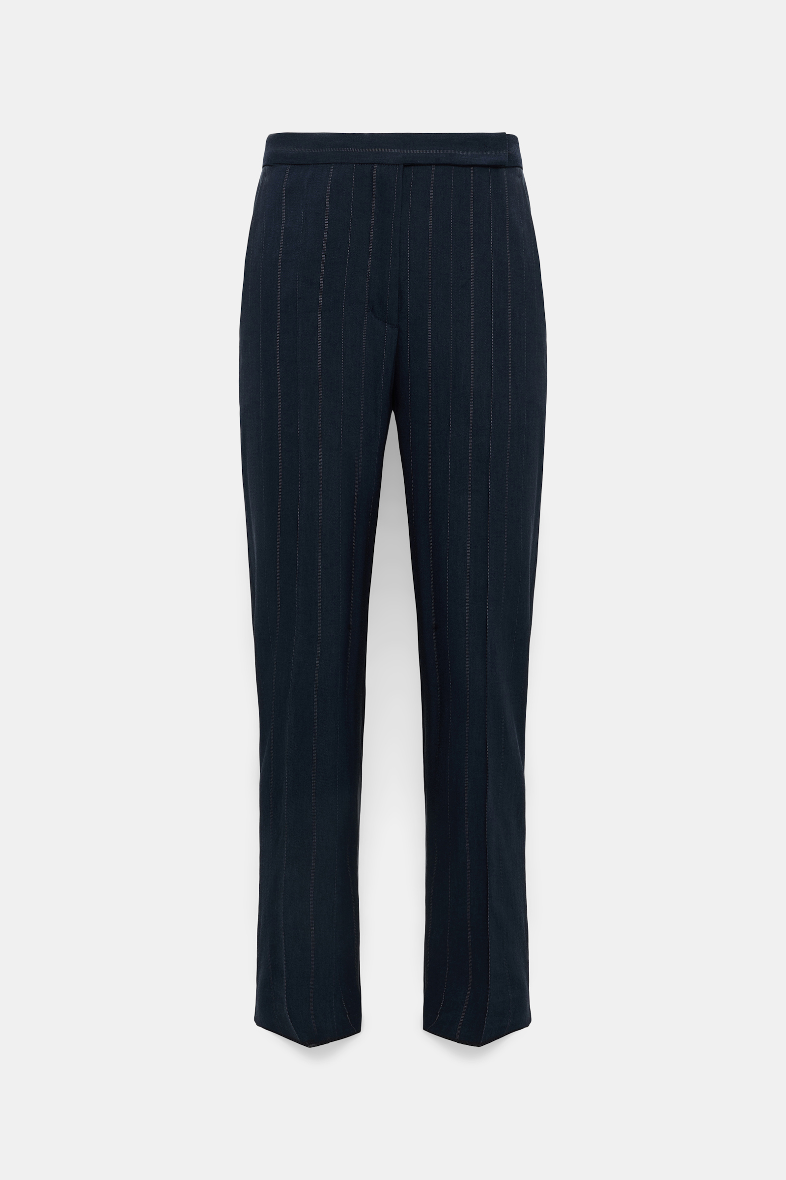 Dorothee Schumacher Schmale Pinstripe Hose mit Bügelfalte blue night
