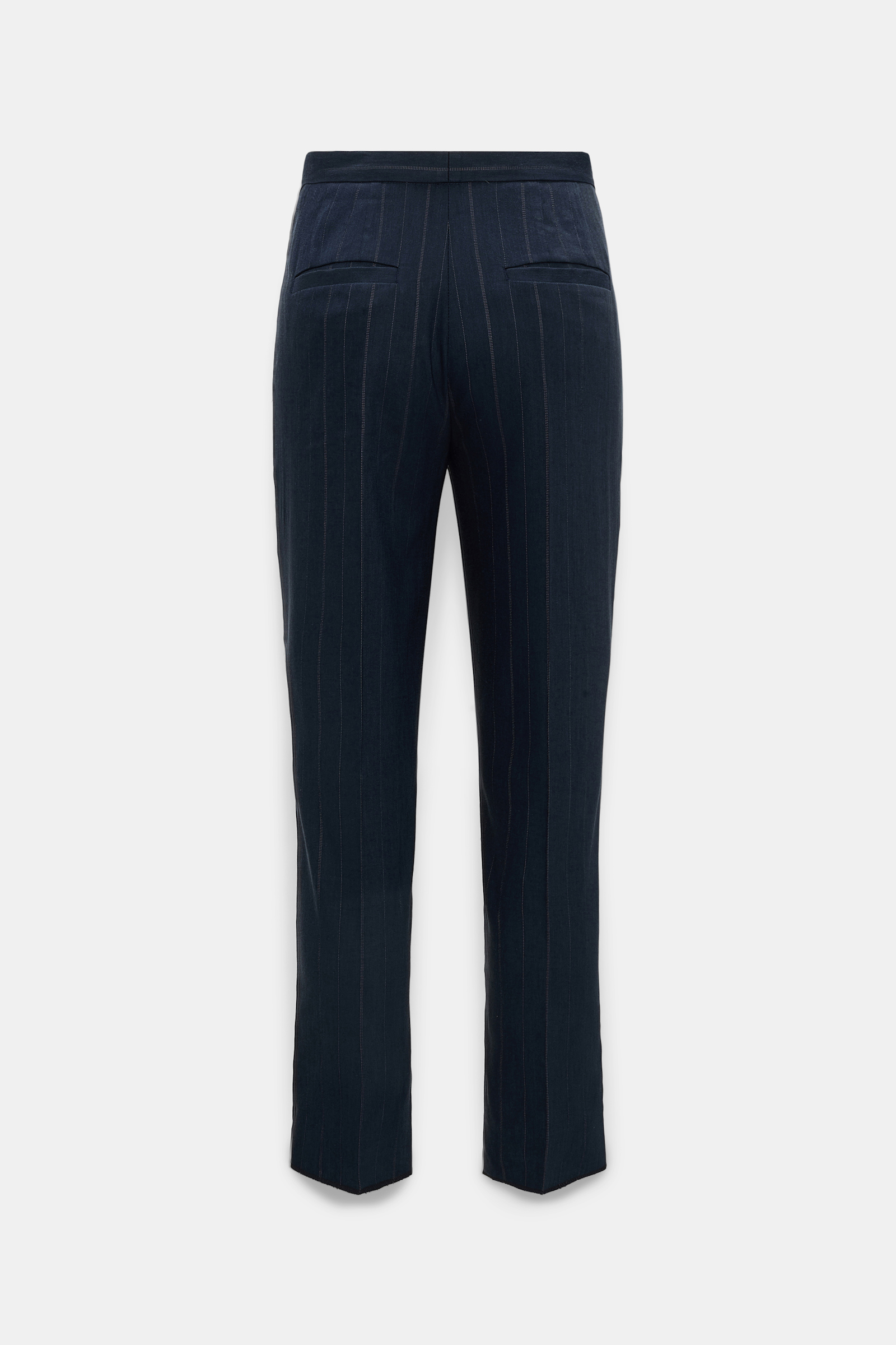 Dorothee Schumacher Schmale Pinstripe Hose mit Bügelfalte blue night