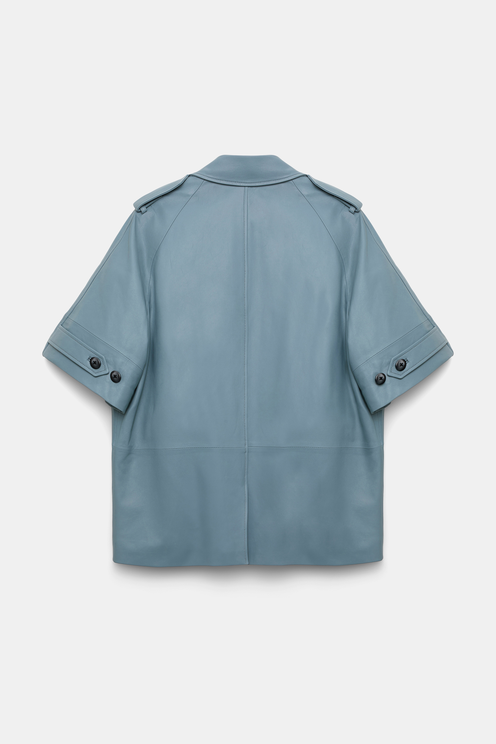 Dorothee Schumacher Kurzmantel aus Lammleder mit Bindegürtel malachite