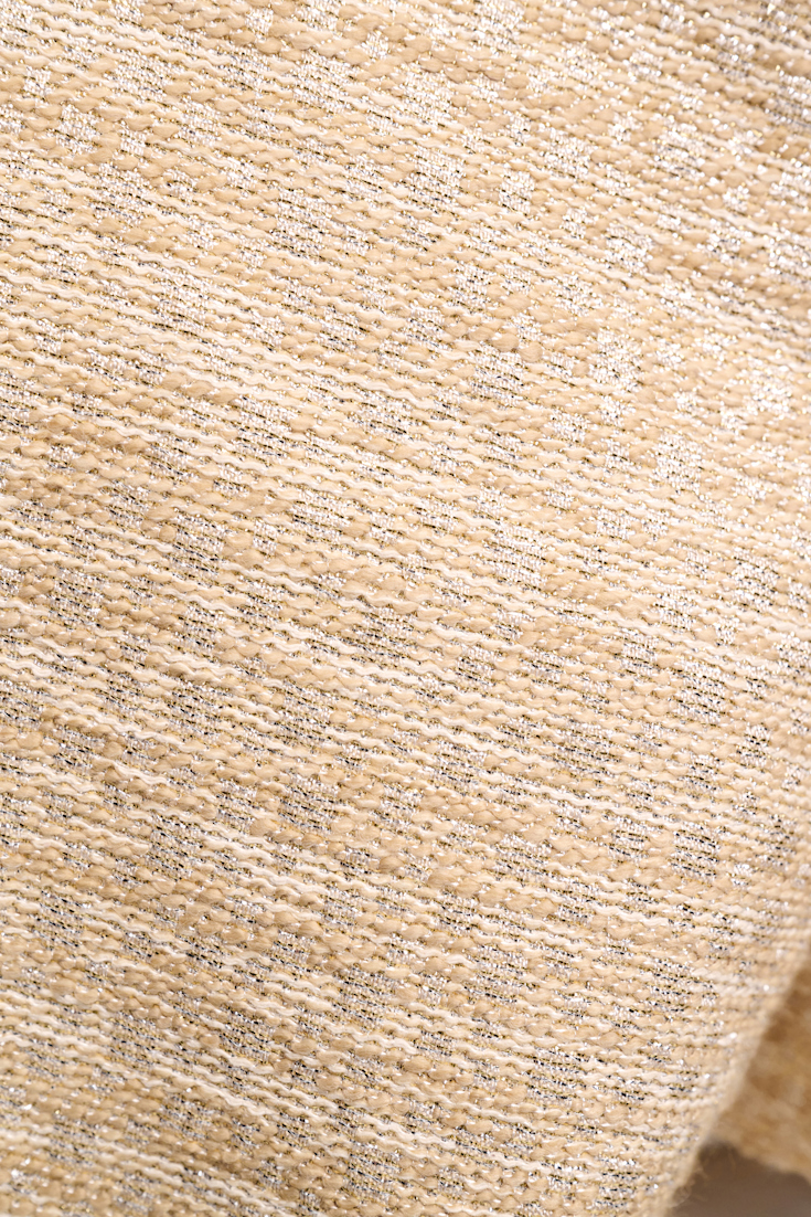 Dorothee Schumacher Verkürztes Jacket aus Lurex-Tweed shimmering sand