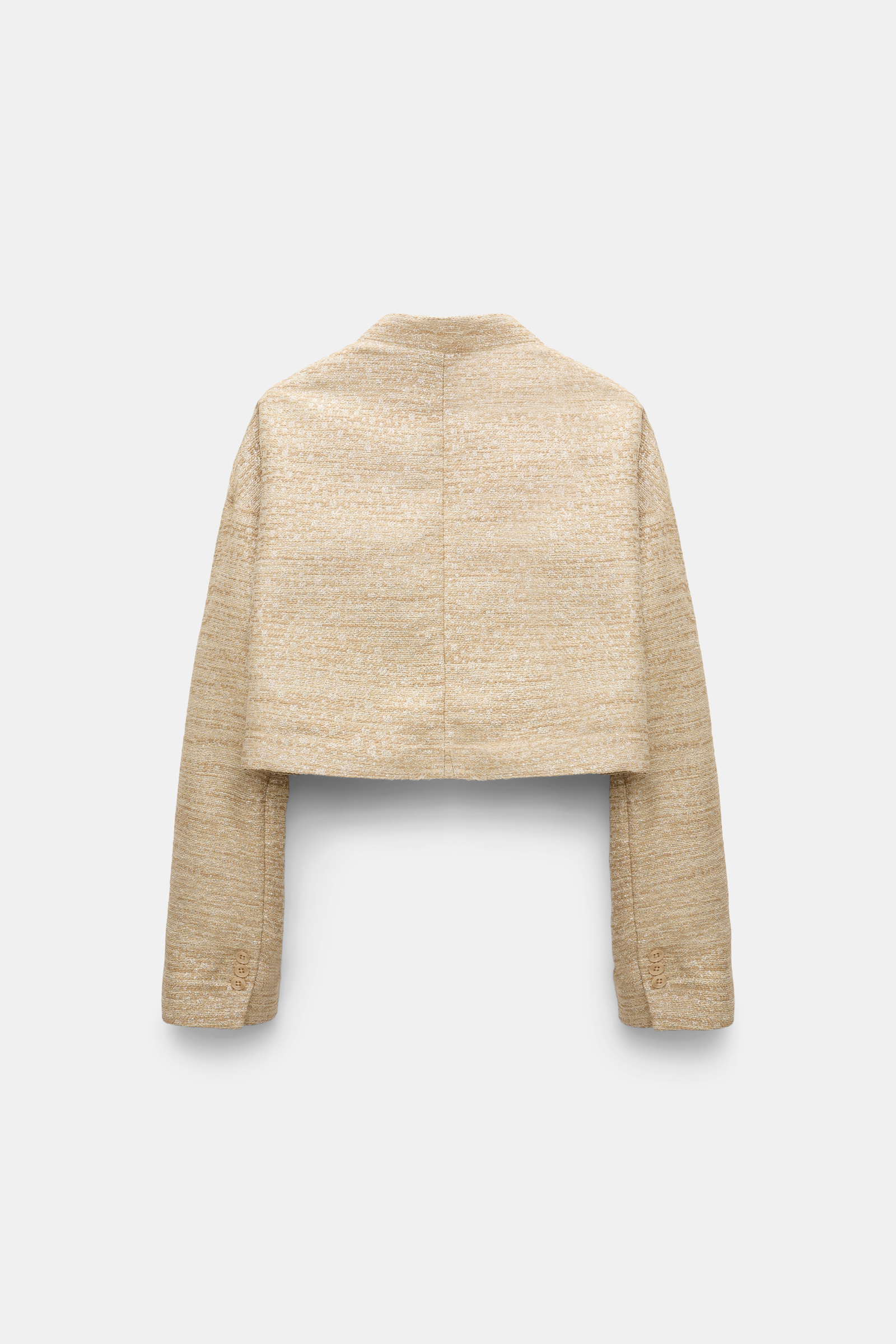 Dorothee Schumacher Verkürztes Jacket aus Lurex-Tweed shimmering sand