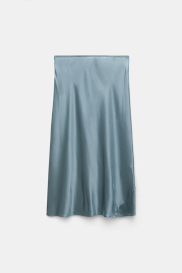 Dorothee Schumacher Rock aus Seidencharmeuse malachite