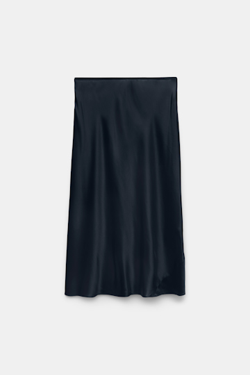 Dorothee Schumacher Rock aus Seidencharmeuse dark navy