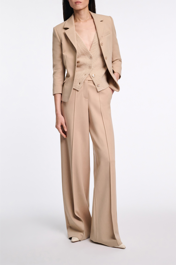Dorothee Schumacher Hose aus Punto Milano mit weitem Bein tender beige