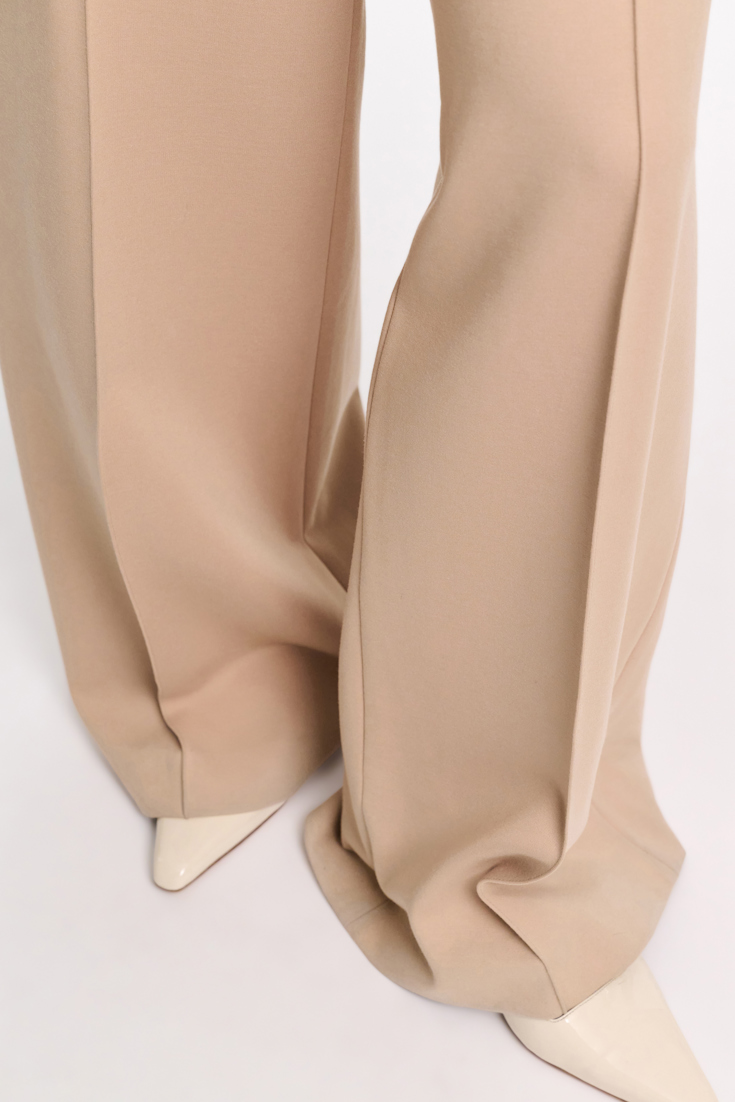 Dorothee Schumacher Hose aus Punto Milano mit weitem Bein tender beige
