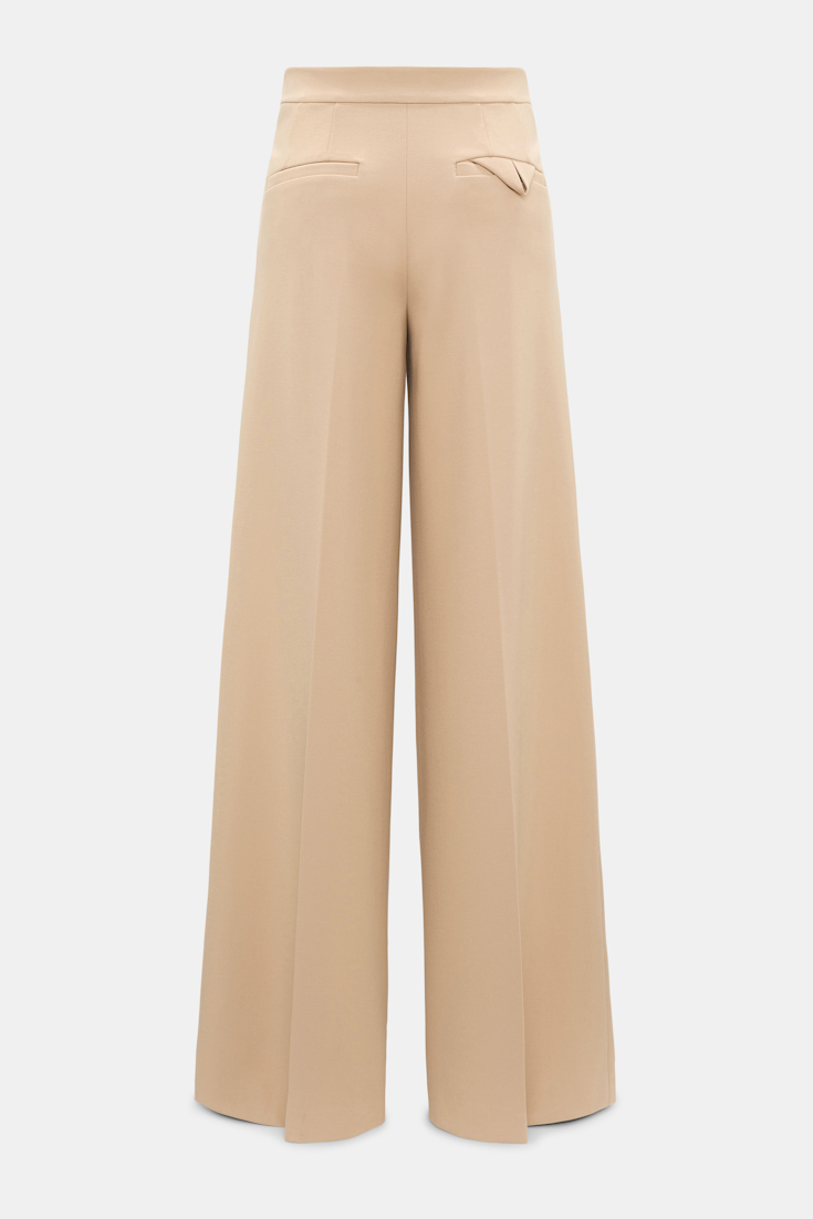 Dorothee Schumacher Hose aus Punto Milano mit weitem Bein tender beige