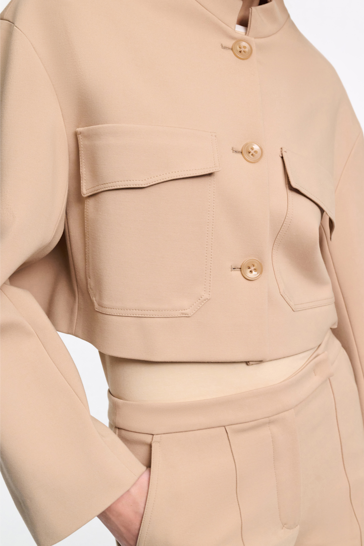 Dorothee Schumacher Verkürztes Jacket aus Punto Milano tender beige